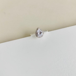 Anel gota zirconia