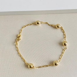 Pulseira cartier com bolinhas