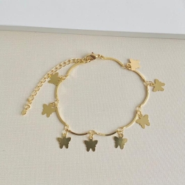 Pulseira com borboletas penduradas