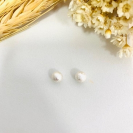 Brinco Bolinha Texturizada Silver P