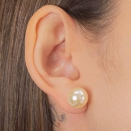 Brinco de pérola mulheres que brilham gg