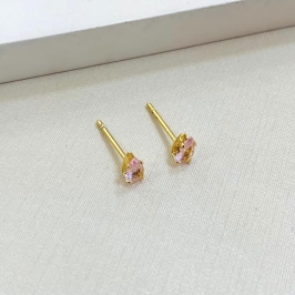 Brinco gota rose dourada p