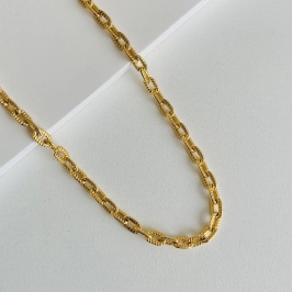 Choker elos cadeado trabalhados