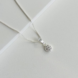 Colar meia bola de zirconias