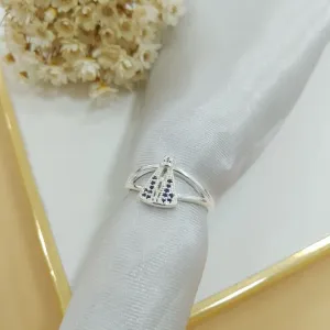 Anel nossa senhora cravejada