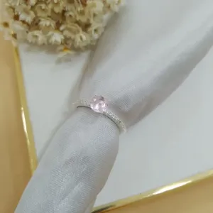 Anel solitario cravejado zirconia redonda cores prata