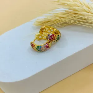 Argola colors cravejada