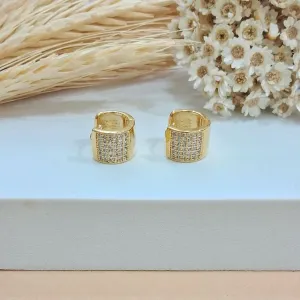 Argola lux cravejada 6 fileiras