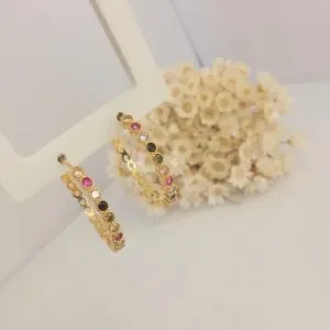 Argola luxo com gravação italiana colors