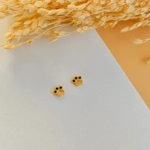 Brinco pata pet dourado