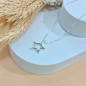 Colar estrela star colors - prata