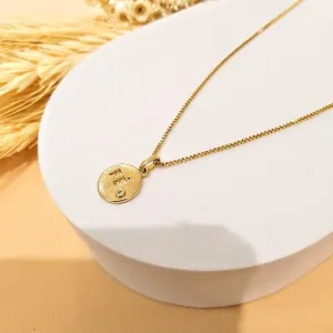 Colar FÉ em círculo com zircônia