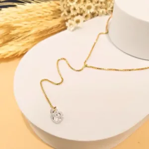 Colar Gravatinha Ponto de Luz Gota