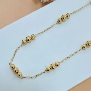 Colar luxo bolinhas gold