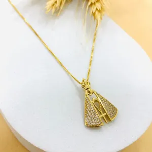 Colar Luxo Nossa Senhora cravejada