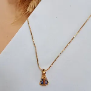 Colar nossa senhora cravejada