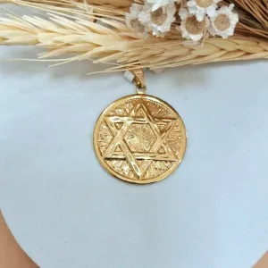Pingente redondo estrela Salomão