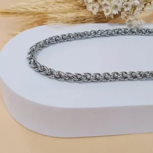 Pulseira honra trançada aço inoxidável