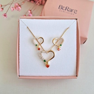 Conjunto coração encantado colors