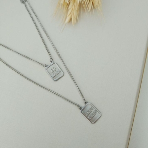 Escapulário Jesus cristo é o senhor aço inoxidável