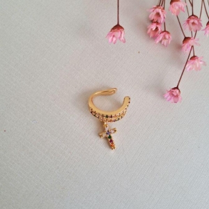 Piercing cravejado cruz colors