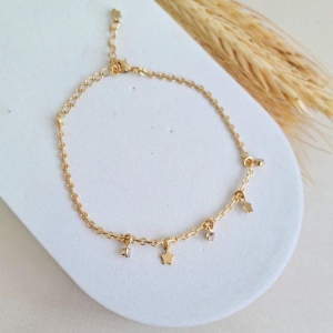 Pulseira com estrelas e pontinhos de luz