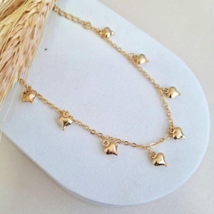 Tornozeleira com corações