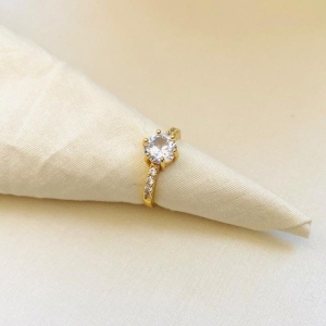 Anel solitário Max Cravejado