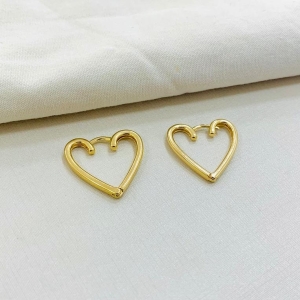 Argola coração moderno liso