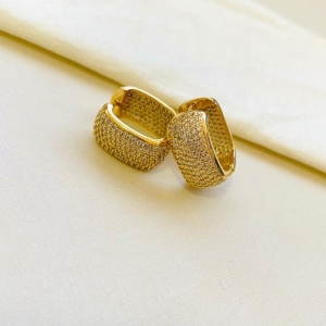 Argola cravejado interno e externo