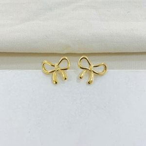 Brinco Laço Dourado