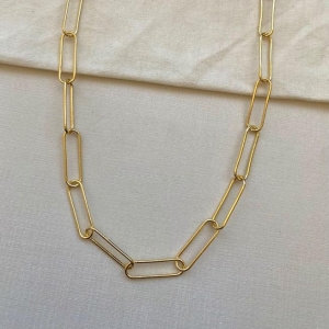 Choker luxo elos longos abertos