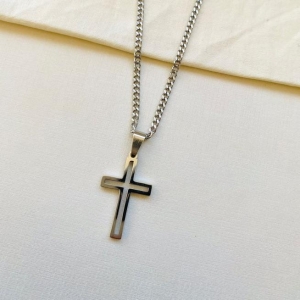 Corrente grumet com Cruz vazada steel 60cm