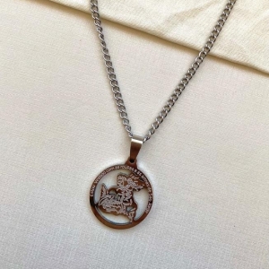 Corrente grumet com São Jorge steel 60cm