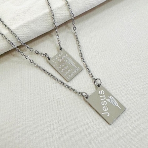 Escapulário Jesus + Eu venho a Ti... Steel