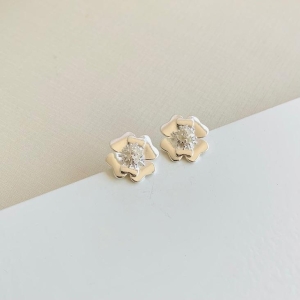 Brinco flor 6 pétalas