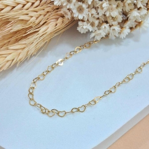 Choker elo de coração 45cm