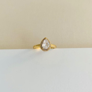 Anel gota zirconia