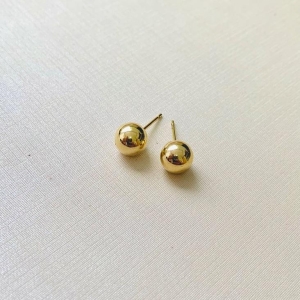 Brinco bolinha M gold