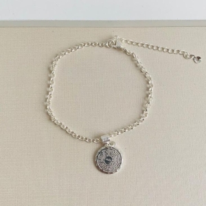 Pulseira elo português com medalha do pai nosso