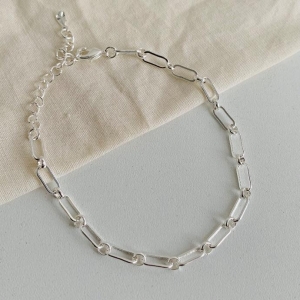 Pulseira prata elos