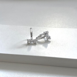 Argolinha laço com zircônia