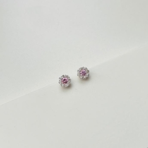 Brinco circulo de flor cores