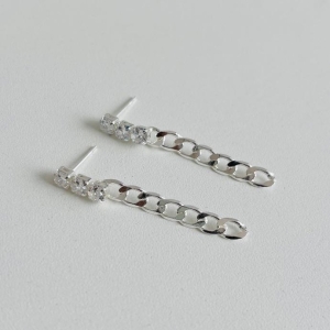 Brinco corrente com zirconia