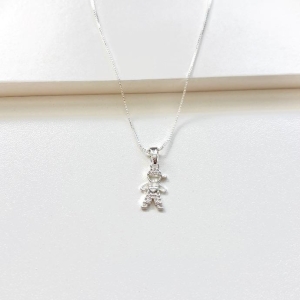 Colar menininho cravejado