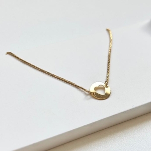 Pulseira circulo com coração