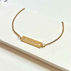 Pulseira plaquinha 