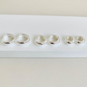 Trio argolinha sofisticação lisa