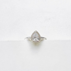 Anel gota zirconia