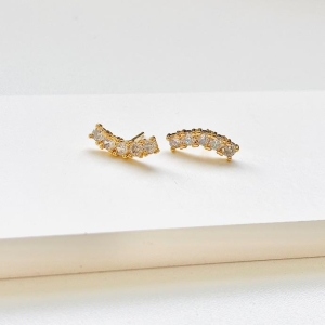 Brinco ear cuff 5 zircônias